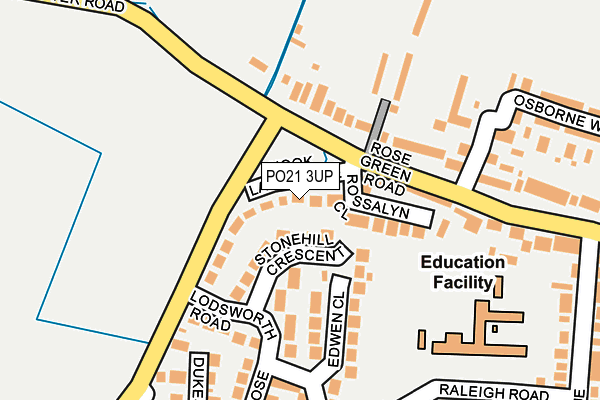 PO21 3UP map - OS OpenMap – Local (Ordnance Survey)