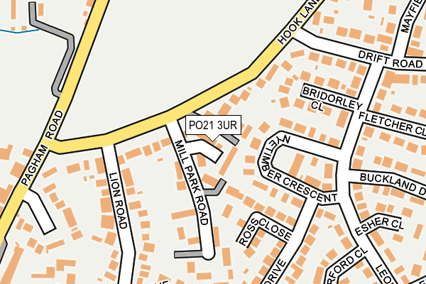 PO21 3UR map - OS OpenMap – Local (Ordnance Survey)