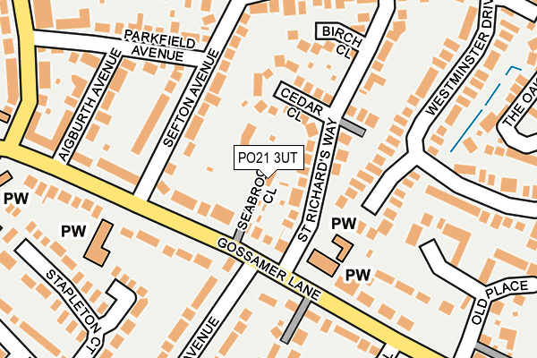 PO21 3UT map - OS OpenMap – Local (Ordnance Survey)