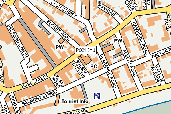 PO21 3YU map - OS OpenMap – Local (Ordnance Survey)