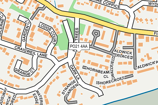 PO21 4AA map - OS OpenMap – Local (Ordnance Survey)