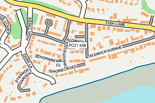 PO21 4AB map - OS OpenMap – Local (Ordnance Survey)