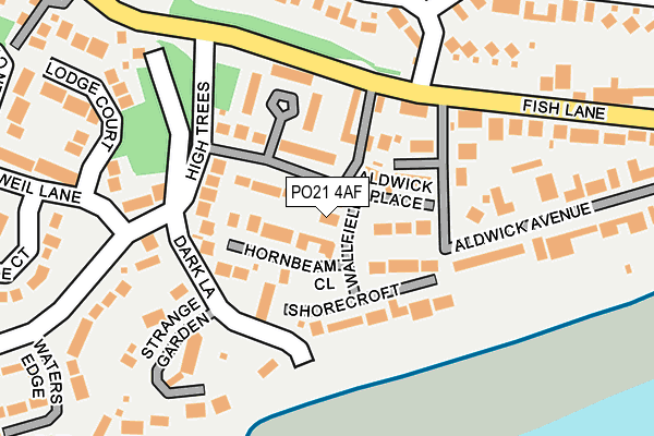 PO21 4AF map - OS OpenMap – Local (Ordnance Survey)