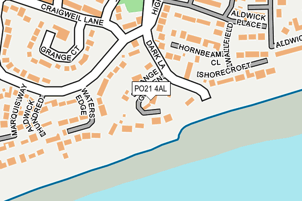 PO21 4AL map - OS OpenMap – Local (Ordnance Survey)