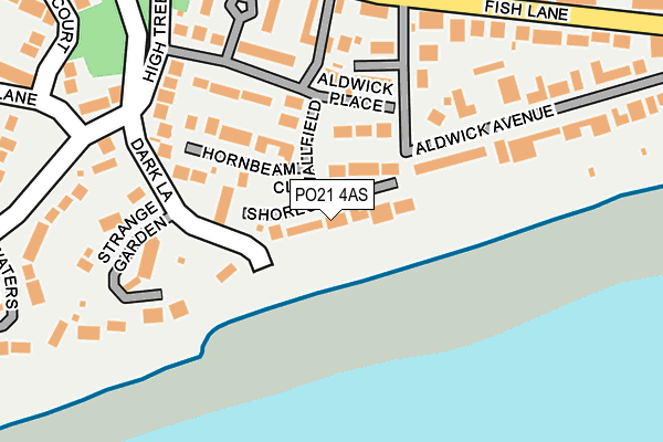PO21 4AS map - OS OpenMap – Local (Ordnance Survey)