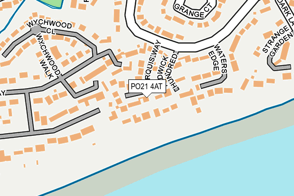 PO21 4AT map - OS OpenMap – Local (Ordnance Survey)