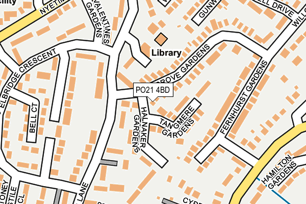 PO21 4BD map - OS OpenMap – Local (Ordnance Survey)