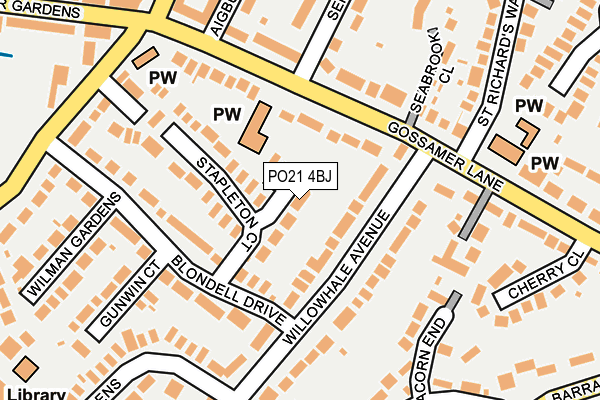 PO21 4BJ map - OS OpenMap – Local (Ordnance Survey)