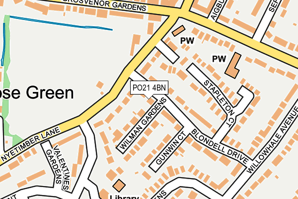 PO21 4BN map - OS OpenMap – Local (Ordnance Survey)