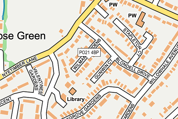 PO21 4BP map - OS OpenMap – Local (Ordnance Survey)