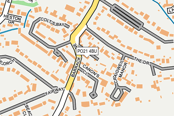 PO21 4BU map - OS OpenMap – Local (Ordnance Survey)