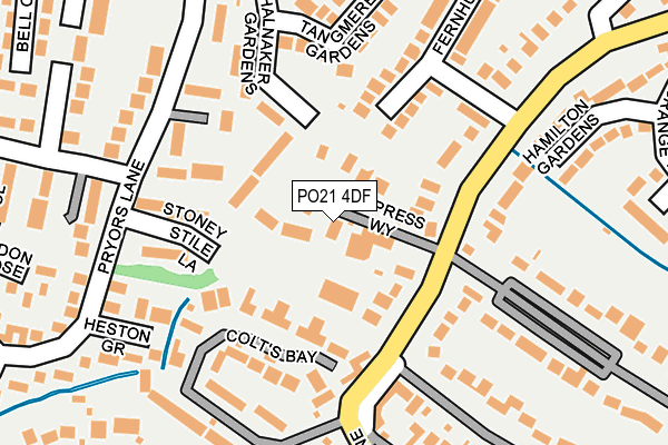 PO21 4DF map - OS OpenMap – Local (Ordnance Survey)