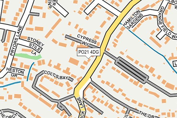 PO21 4DG map - OS OpenMap – Local (Ordnance Survey)