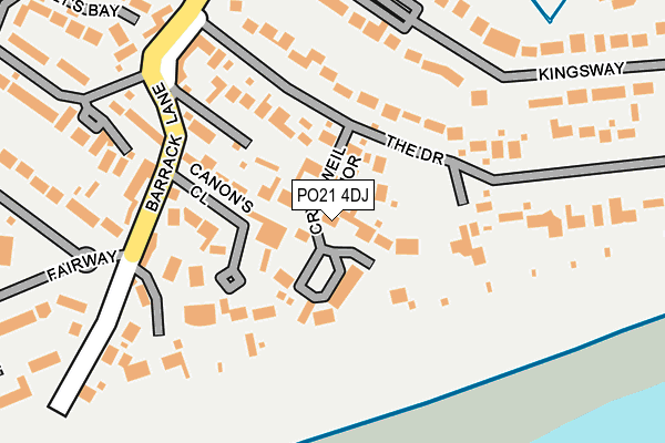 PO21 4DJ map - OS OpenMap – Local (Ordnance Survey)