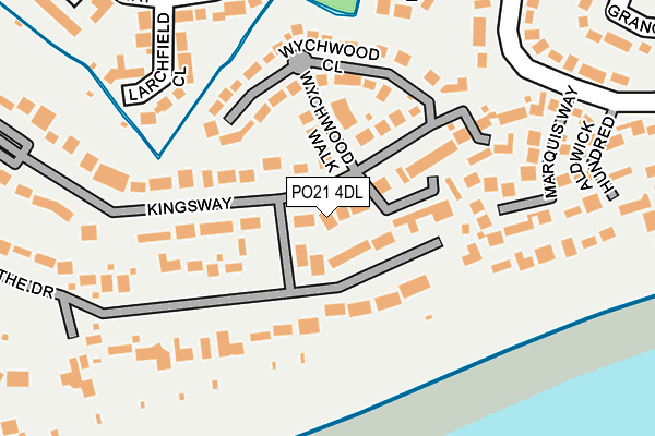 PO21 4DL map - OS OpenMap – Local (Ordnance Survey)