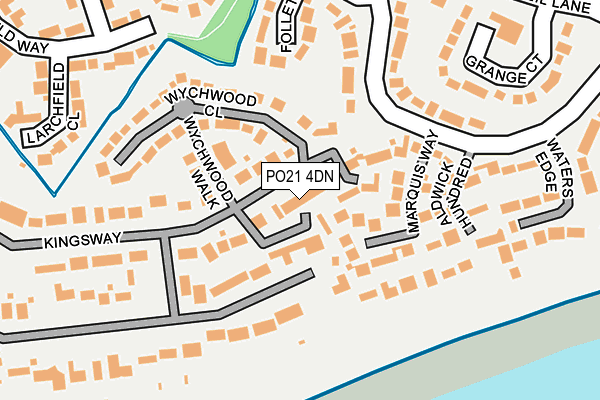 PO21 4DN map - OS OpenMap – Local (Ordnance Survey)