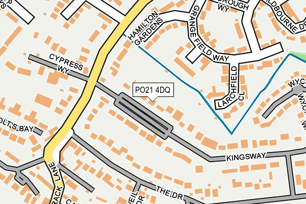 PO21 4DQ map - OS OpenMap – Local (Ordnance Survey)