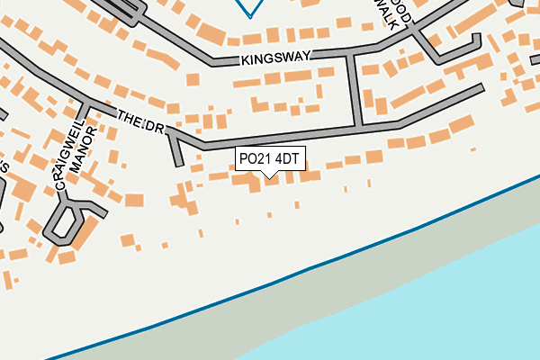 PO21 4DT map - OS OpenMap – Local (Ordnance Survey)