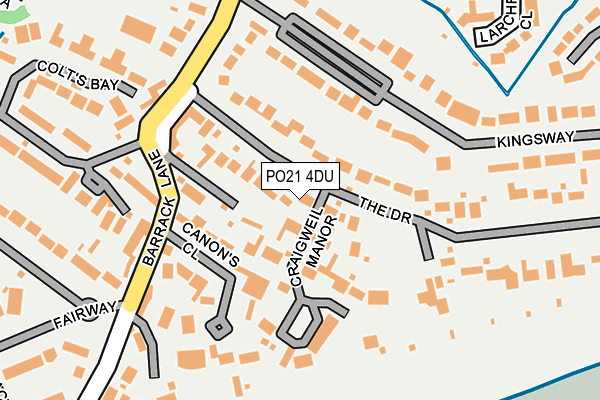 PO21 4DU map - OS OpenMap – Local (Ordnance Survey)