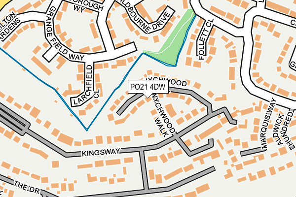 PO21 4DW map - OS OpenMap – Local (Ordnance Survey)