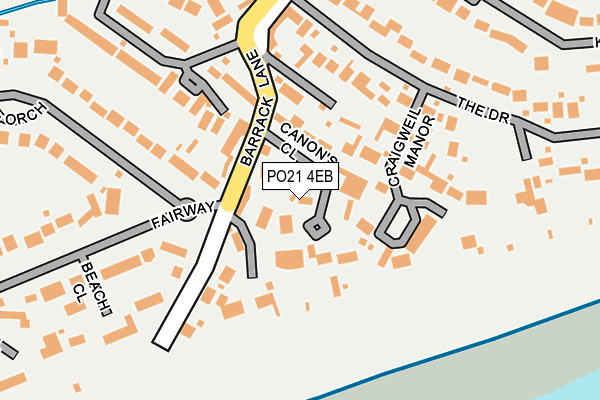 PO21 4EB map - OS OpenMap – Local (Ordnance Survey)