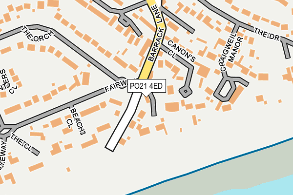 PO21 4ED map - OS OpenMap – Local (Ordnance Survey)