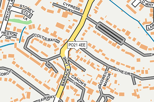 PO21 4EE map - OS OpenMap – Local (Ordnance Survey)