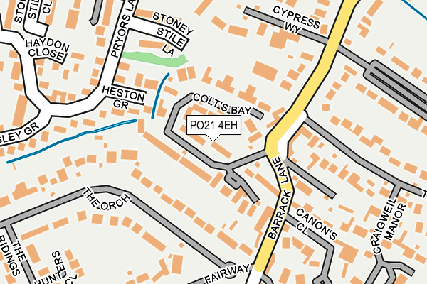 PO21 4EH map - OS OpenMap – Local (Ordnance Survey)