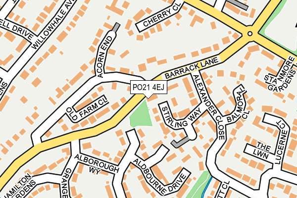 PO21 4EJ map - OS OpenMap – Local (Ordnance Survey)