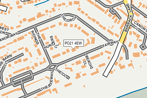 PO21 4EW map - OS OpenMap – Local (Ordnance Survey)