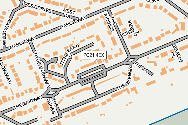 PO21 4EX map - OS OpenMap – Local (Ordnance Survey)