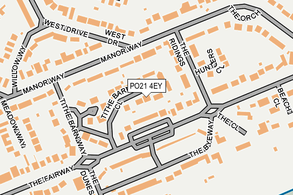 PO21 4EY map - OS OpenMap – Local (Ordnance Survey)