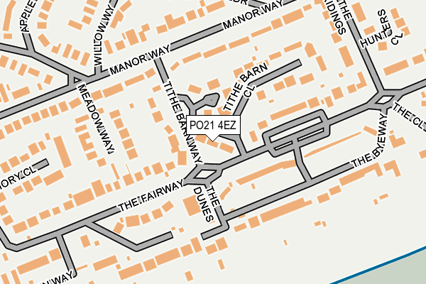 PO21 4EZ map - OS OpenMap – Local (Ordnance Survey)