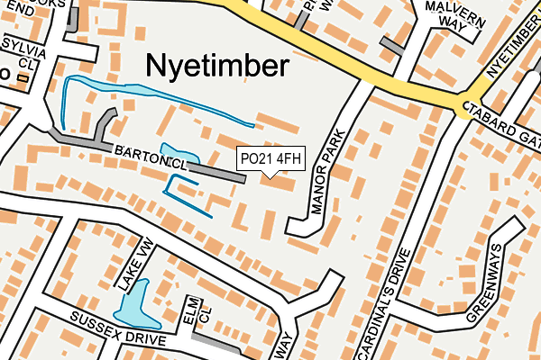 PO21 4FH map - OS OpenMap – Local (Ordnance Survey)