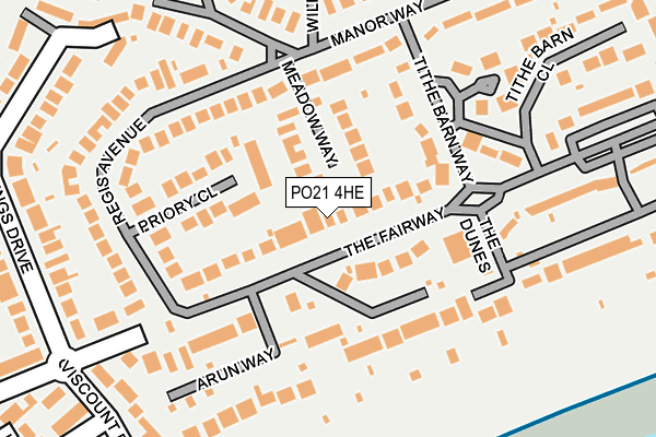 PO21 4HE map - OS OpenMap – Local (Ordnance Survey)