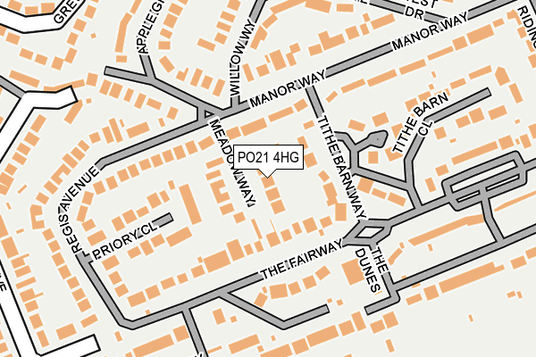 PO21 4HG map - OS OpenMap – Local (Ordnance Survey)