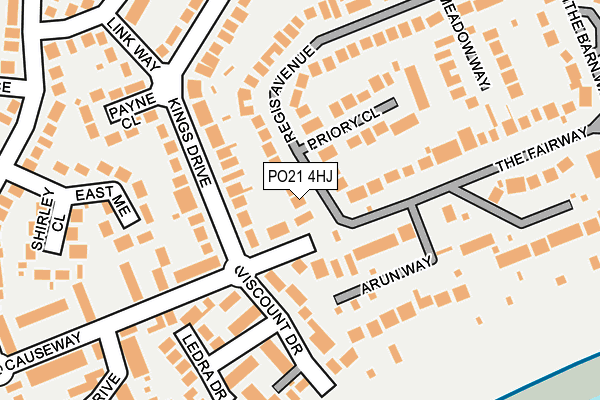 PO21 4HJ map - OS OpenMap – Local (Ordnance Survey)