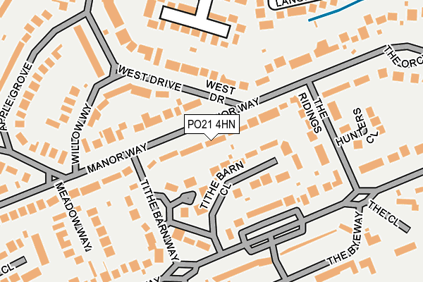 PO21 4HN map - OS OpenMap – Local (Ordnance Survey)