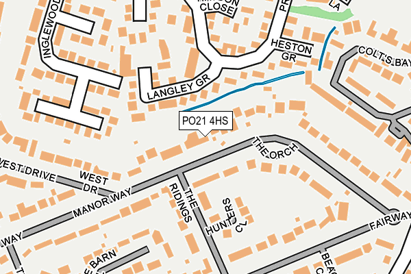 PO21 4HS map - OS OpenMap – Local (Ordnance Survey)