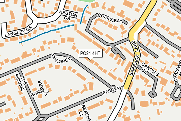 PO21 4HT map - OS OpenMap – Local (Ordnance Survey)