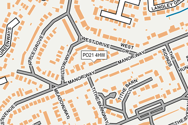 PO21 4HW map - OS OpenMap – Local (Ordnance Survey)