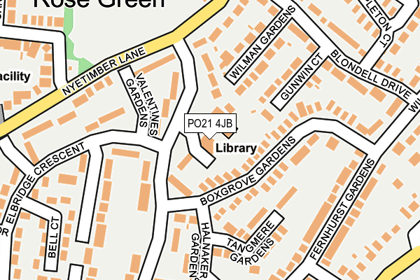 PO21 4JB map - OS OpenMap – Local (Ordnance Survey)