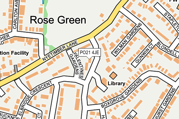 PO21 4JE map - OS OpenMap – Local (Ordnance Survey)