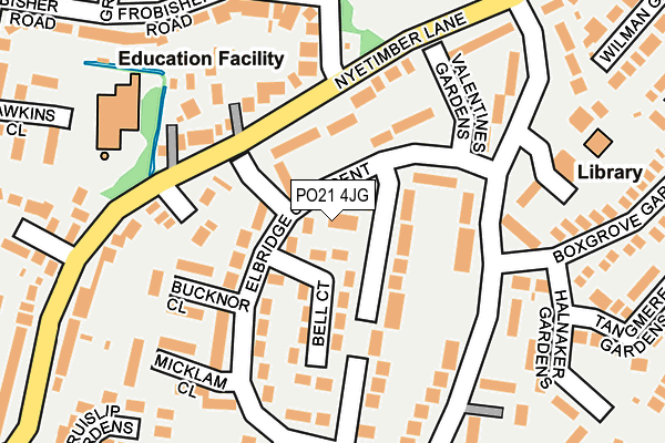 PO21 4JG map - OS OpenMap – Local (Ordnance Survey)