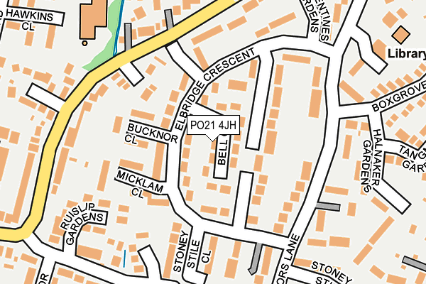 PO21 4JH map - OS OpenMap – Local (Ordnance Survey)