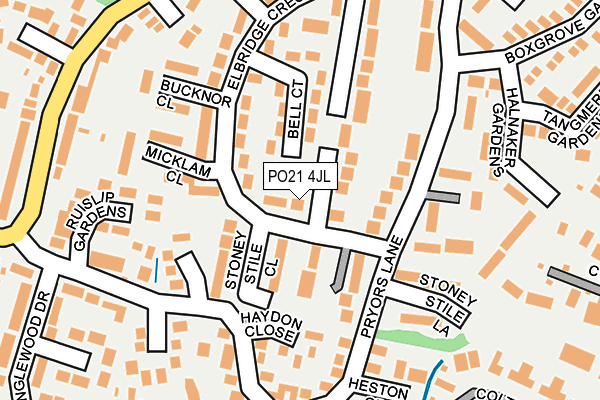 PO21 4JL map - OS OpenMap – Local (Ordnance Survey)