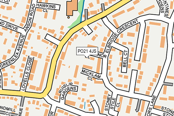 PO21 4JS map - OS OpenMap – Local (Ordnance Survey)