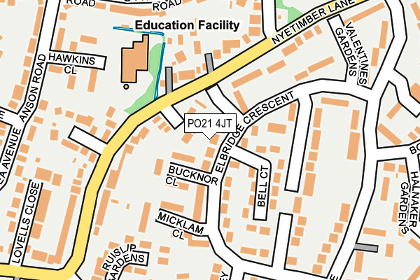 PO21 4JT map - OS OpenMap – Local (Ordnance Survey)