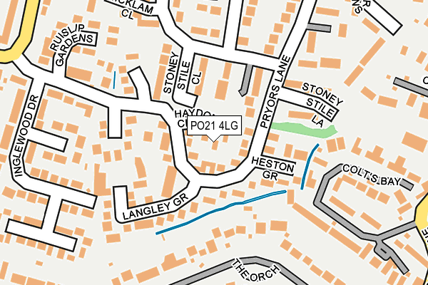 PO21 4LG map - OS OpenMap – Local (Ordnance Survey)
