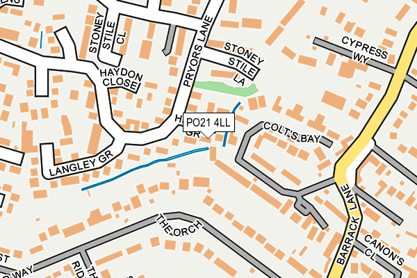 PO21 4LL map - OS OpenMap – Local (Ordnance Survey)